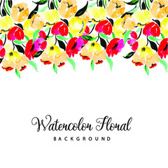 Watercolor Floral Multipurpose Background
