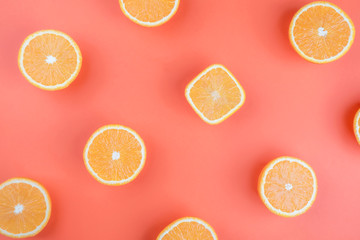 Square orange among round ones on an orange background