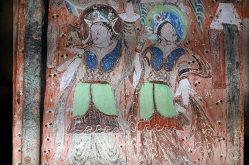 Ancient art murals of Dunhuang Grottoes in China