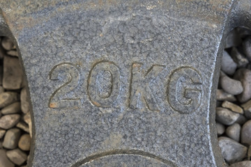20 KG Iron weight plate in gunmetal grey