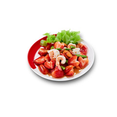Salad Strawberry Spicy northeast Thai food