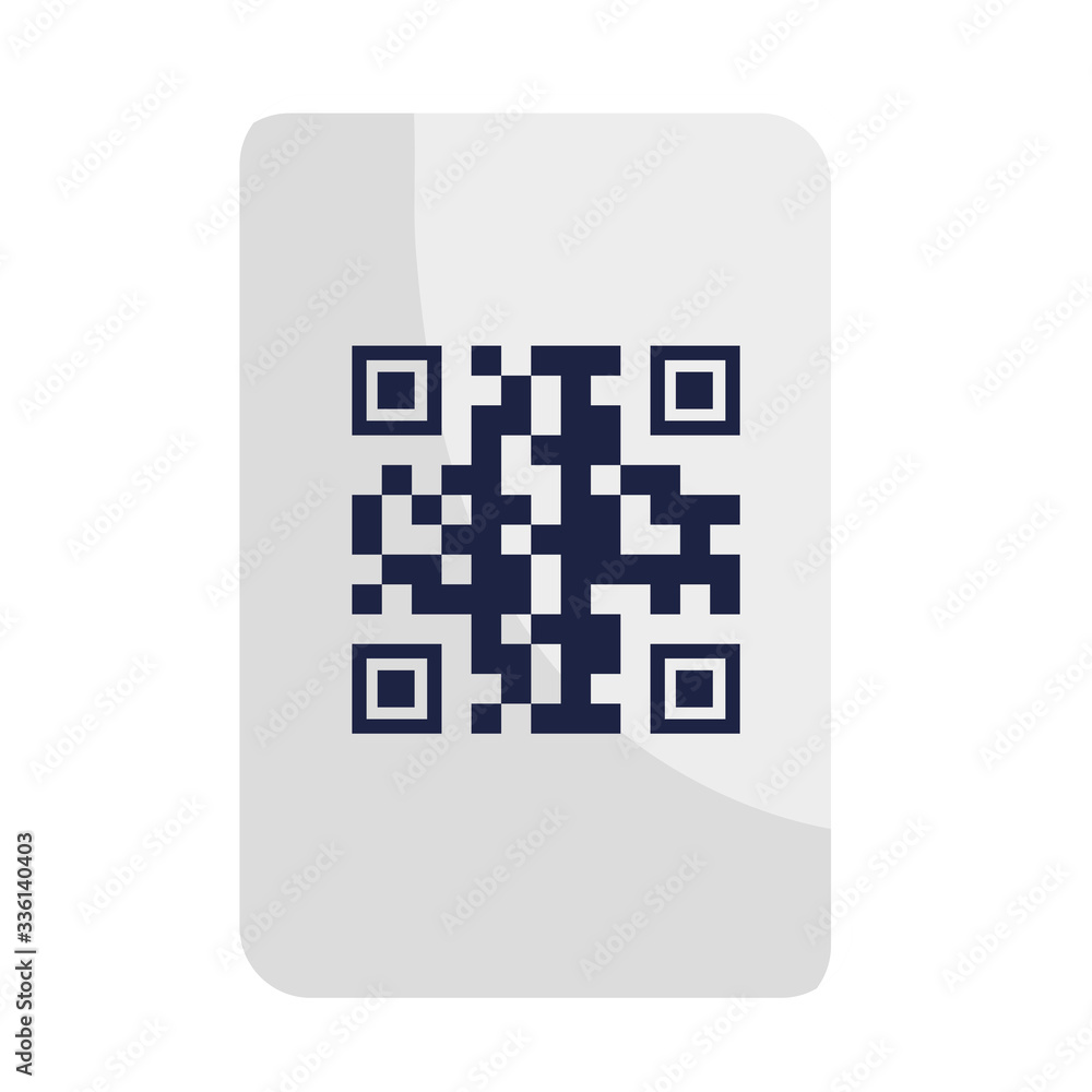 Poster qr code over paper design of technology scan information business price communication barcode digita