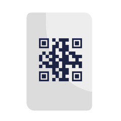 qr code over paper design of technology scan information business price communication barcode digital and data theme Vector illustration