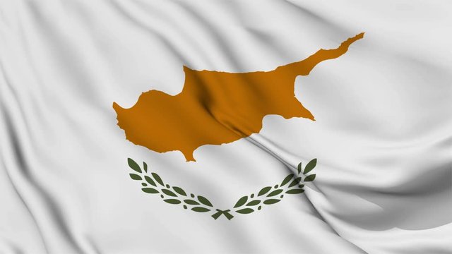 Cyprus flag is waving 3D animation. Cyprus flag waving in the wind. National flag of Cyprus. flag seamless loop animation. high quality 4K resolution