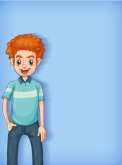 Background template design with happy man