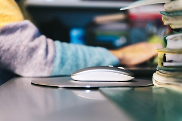 Obraz na płótnie Canvas closeup of a computer mouse