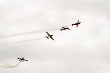 The Blades aerobatic display team performs at an airshow