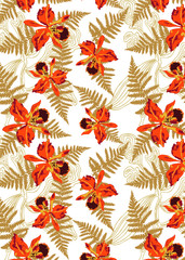 Cute pattern of small flowers. Cafe floral background Stylish template for fashion prints. decor and wallpaper.