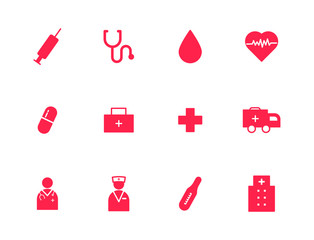 Medical line icons. Stroke vector elements for trendy and modern design. Vector line icons isolated on a white background. Vector illustration.