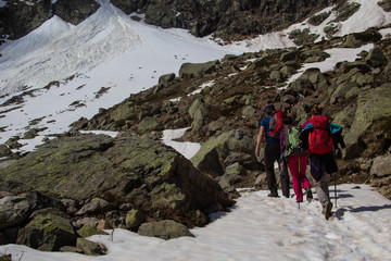 Fototapeta premium winter trekking in the Maritime Alps