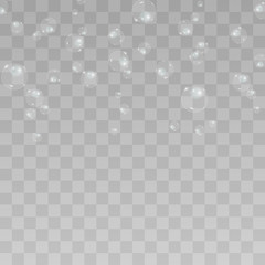Bubble vector. soap bubble on a transparent background. Vector design.	
