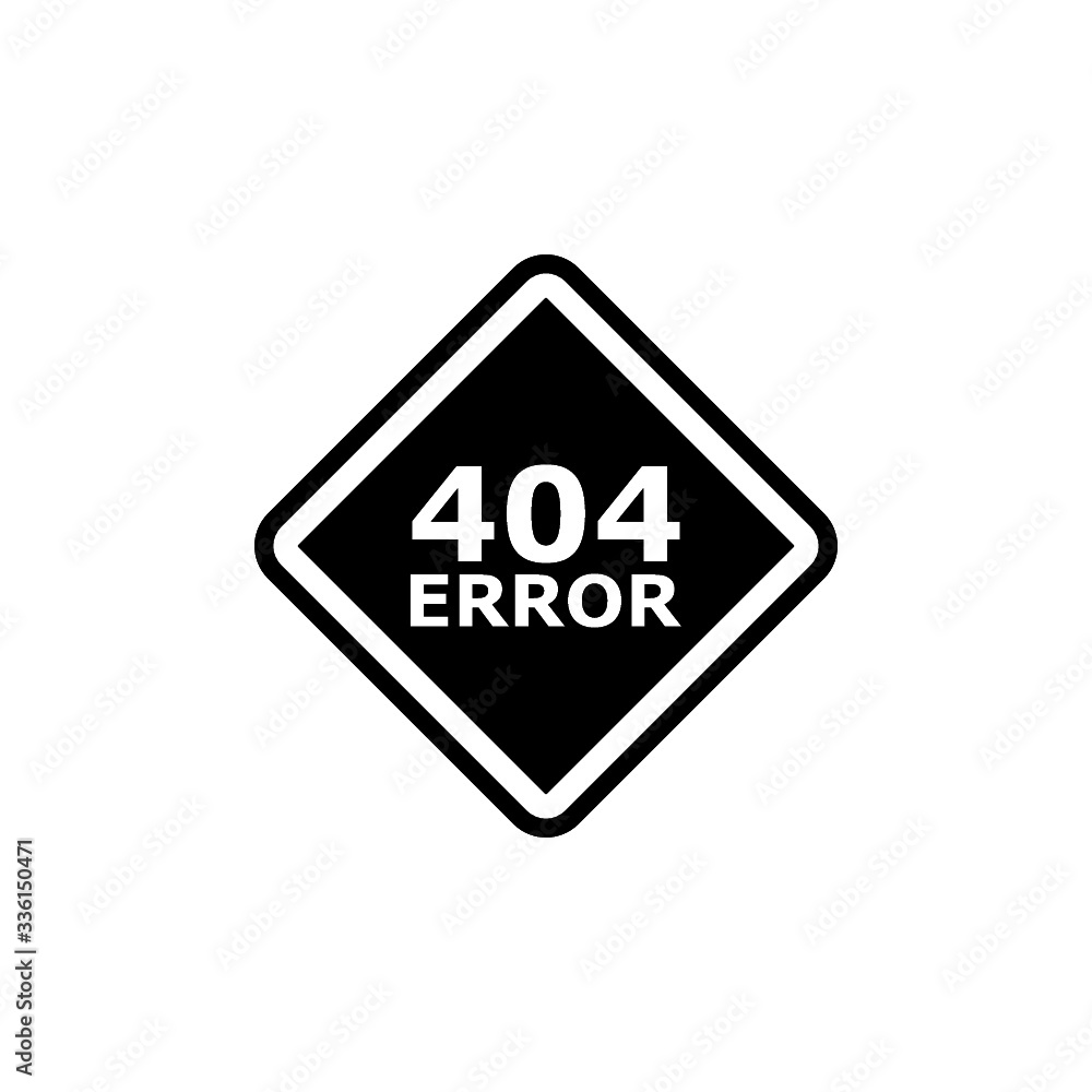 Aufkleber error 404 icon in trendy design style. error 404 icon isolated on white background