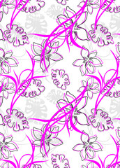 Cute pattern of small flowers. Cafe floral background Stylish template for fashion prints. decor and wallpaper.