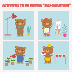 Activities during self-isolation. Covid-19
