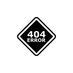 Error 404 icon in trendy design style. Error 404 icon isolated on white background