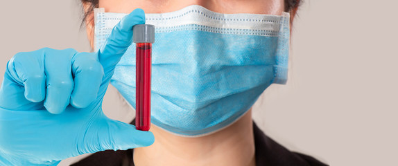 doctor collected blood sample that was infected with the coronavirus.