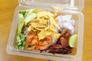 Rice mixed with shrimp paste