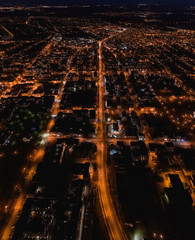 City by night, Poland, Mazovia, COVID-19