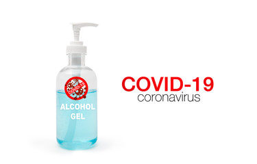 Washing your hand by alcohol sanitizer gel for protecting infection from a Covid-19 virus, Kill germs, Prevent infection
