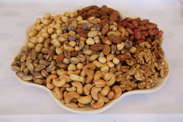 mixed nuts in a bowl