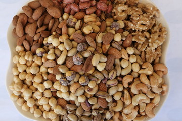 mixed nuts in a bowl