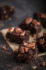 brownie noix de pécan et chocolat