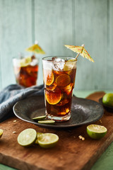 Glasses of iced tea.