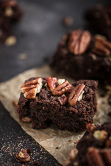 brownie noix de pécan et chocolat