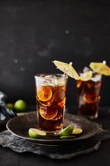 Glasses of iced tea.