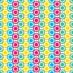 abstract colorful circle seamless pattern background design vector