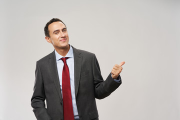 businessman pointing at something