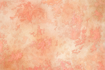 Handmade peachy texture. Crafted grunge background.