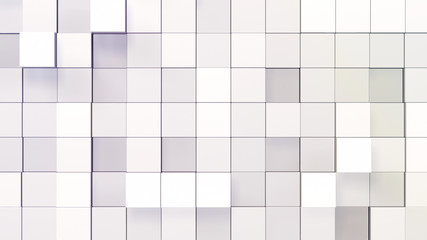 Geometric Box Block Wall Bump 3D illustration abstract background
