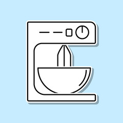 Mixer sticker icon. Simple thin line, outline vector of kitchen icons for ui and ux, website or mobile application