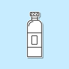 Bottle sticker icon. Simple thin line, outline vector of kitchen icons for ui and ux, website or mobile application
