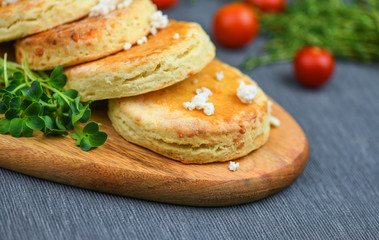 Puff pastry with cheese. Pogacice sa sirom