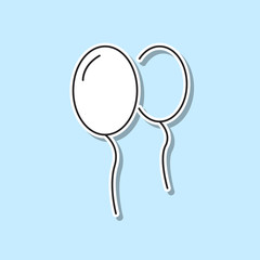Balloon sticker icon. Simple thin line, outline vector of party icons for ui and ux, website or mobile application