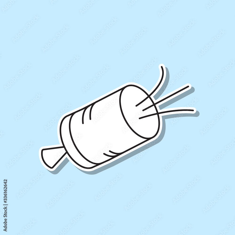 Poster shooting slapstick sticker icon. simple thin line, outline vector of party icons for ui and ux, webs