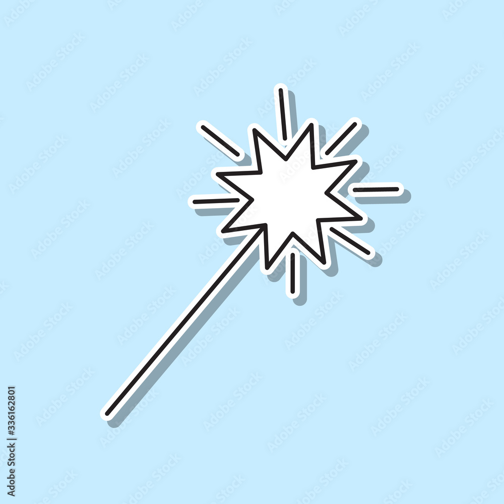Poster party sparkler sticker icon. simple thin line, outline vector of party icons for ui and ux, website 