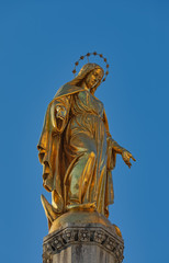 Fototapeta na wymiar Monument of the Assumption of the Blessed Virgin Mary in Zagreb