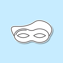 Carnival mask sticker icon. Simple thin line, outline vector of party icons for ui and ux, website or mobile application