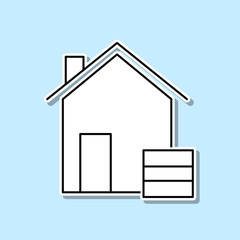 Warehouse sticker icon. Simple thin line, outline vector of real estate icons for ui and ux, website or mobile application