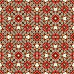 Fototapeta premium Vintage floral seamless pattern