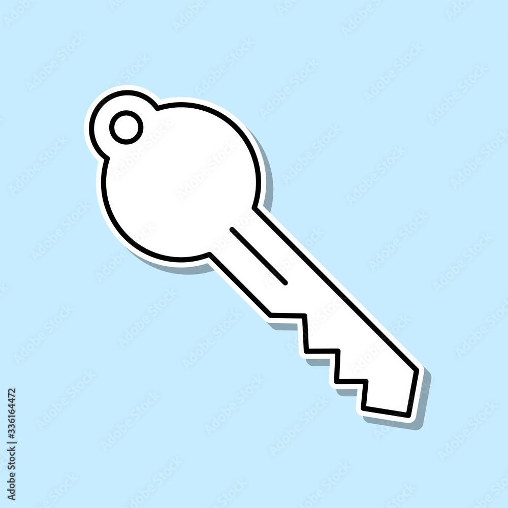 Poster line key sticker icon. simple thin line, outline vector of real estate icons for ui and ux, website 