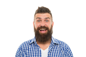 Obraz premium feeling real happiness, happy handsome old-fashioned hipster. Brutal bearded male. Classic style. unshaven head hair. bearded dandy in trendy manner. brutal caucasian hipster with moustache