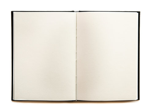 Buch Skizzenbuch ge&ouml;ffnet wei&szlig;