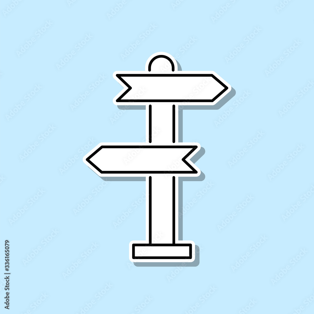 Poster signpost, pointer line sticker icon. simple thin line, outline vector of real estate icons for ui an