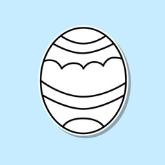 Church sticker icon. Simple thin line, outline vector of religion icons for ui and ux, website or mobile application