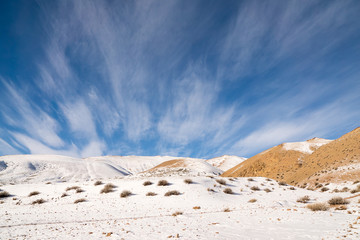 winter landscape in the mountains