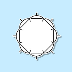 Synagogue sticker icon. Simple thin line, outline vector of religion icons for ui and ux, website or mobile application